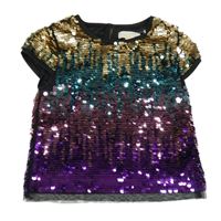 Barevné flitrové podšité tričko Primark