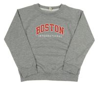 Sivá melírovaná mikina s nápisom