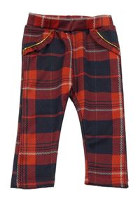 Tmavomodro-červené kostkované tregíny Ergee