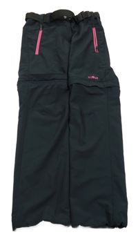 Černé funkční outdoorové kalhoty s odepínacími nohavicemi cmp