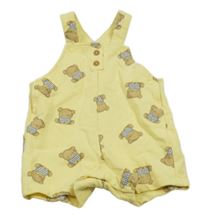 Žlté na traké teplákové kraťasy s medveďmi