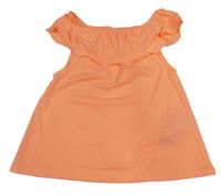 Neónově oranžový top s volánikom Y.F.K.