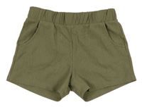 Khaki žebrované lehké kraťasy F&F