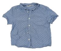 Modrá puntíkatá košile H&M