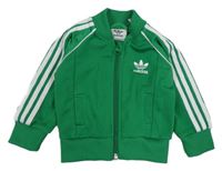 Zelená propínací sportovní mikina s logem Adidas