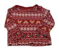 Vínové tričko s obrázkami a norským vzorom F&F