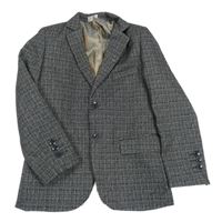 Černo-šedé melírované slavnostní sako 