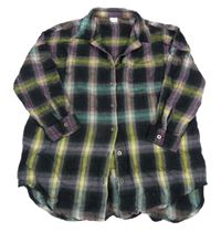 Čierno-farebná kockovaná blúzka Next