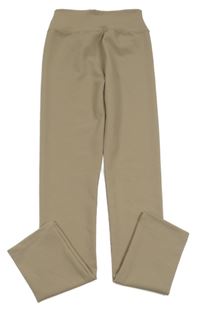 Béžové žebrované legíny 