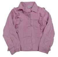 Ružová rifľová bunda s princeznami a volánikmi Disney