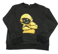 Čierna mikina s potlačou