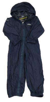 Tmavomodrá šusťáková funkční jarní kombinéza s kapucí Trespass