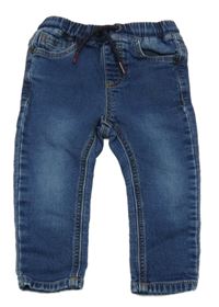 Tmavomodré teplákové rifle Next