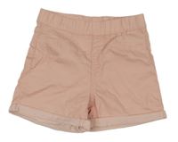 Svetloružové rifľové kraťasy H&M