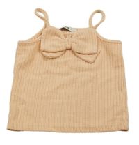 Marhuľový rebrovaný crop top s 3D mašlou C&A