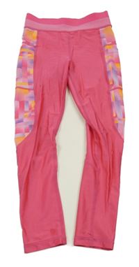 Ružovo-lila-oranžové športové legíny Dunnes Stores