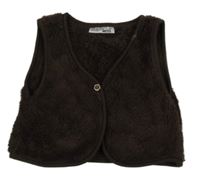 Hnedá huňatá vesta Ergee