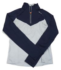 Tmavomodro-světlešedá thermo mikina Decathlon
