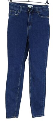 Dámske tmavomodré skinny rifle H&M