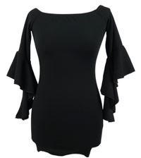 Dámske čierne šaty s volánikmi zn. MissGuided