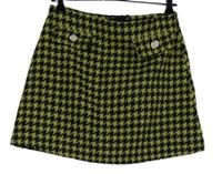 Dámska limetkovo-čierna vzorovaná pletená sukňa Asos