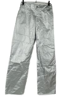 Pánske strieborné potiahnuté é nohavice Shein vel. 30