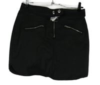 Nové - Dámska čierna koženková minisukňa Primark