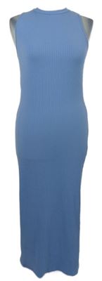 Nové - Dámské světlemodré žebrované midi šaty Primark 