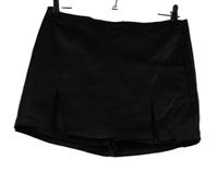 Dámská černá skort koženková sukně 