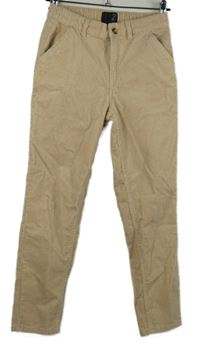 Dámské béžové manšestrové kalhoty Up2Fashion 