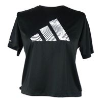 Dámské černé běžecké funkční tričko s logem Adidas 