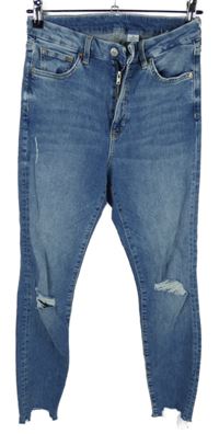 Dámské světlemodré skinny rifle s dírami H&M