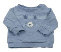 Světlemodrá mikina s čumáčkem Mothercare