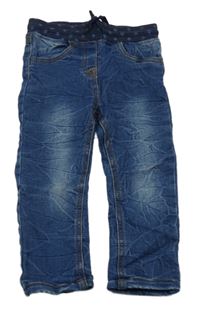 Modré teplákové rifle s hvězdičkami Topomini