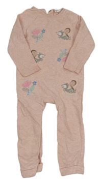 Světlerůžový overal s obrázky M&Co.