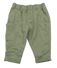 Khaki plátenné nohavice s vreckom F&F