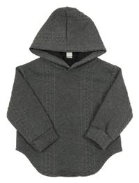 Sivá vzorovaná mikina s kapucňou Shein