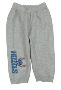 Sivé pletené nohavice so Stichem Primark