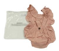 Ružové na traké kraťasy s volánikmi