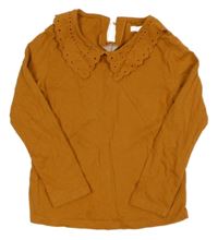 Hnědé triko s volánkem Next