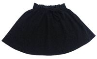 Čierna trblietavá sukňa s mašlou Shein