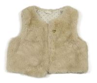 Béžová chlupatá podšitá vesta H&M
