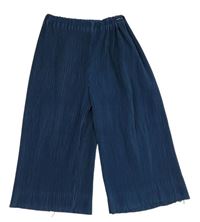 Tmavomodré plisované culottes nohavice Polarn O. Pyret