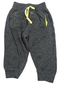 Tmavošedé vzorované tepláky Primark