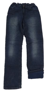 Tmavomodré podšité skinny rifle Pepperts