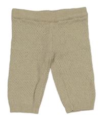 Béžové pletené tepláky