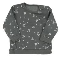 Tmavosivá mikina s kvietkami George