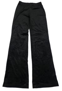 Čierne zamatové flare legíny H&M