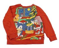 Červená mikina so Sonicem H&M
