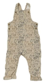 Béžové laclové tepláky s tygry Next